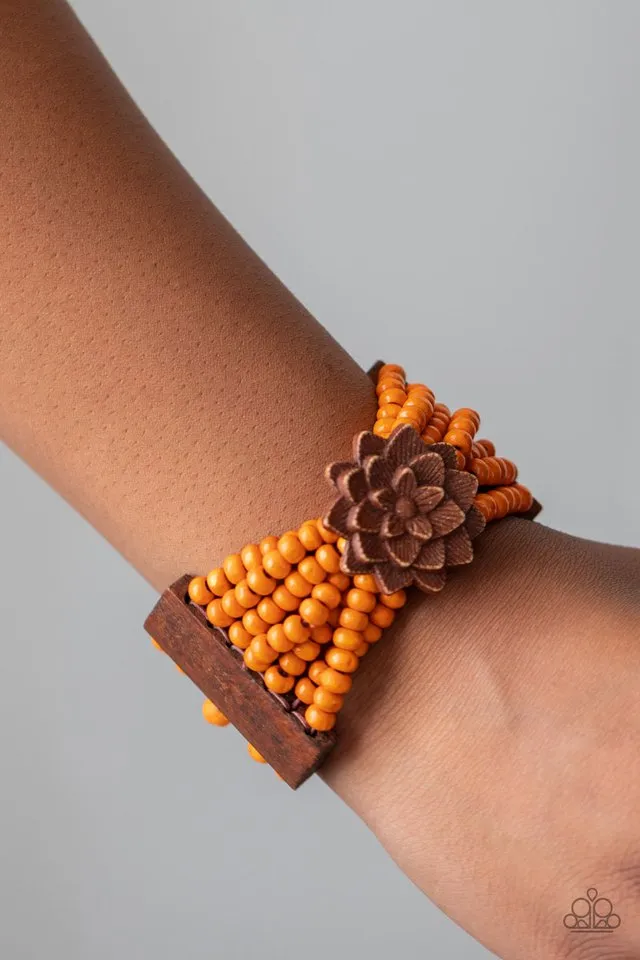 Paparazzi Bracelet ~ Tropical Sanctuary - Orange