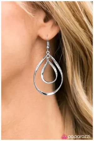 Paparazzi Earring ~ Come Rain Or Shine - White