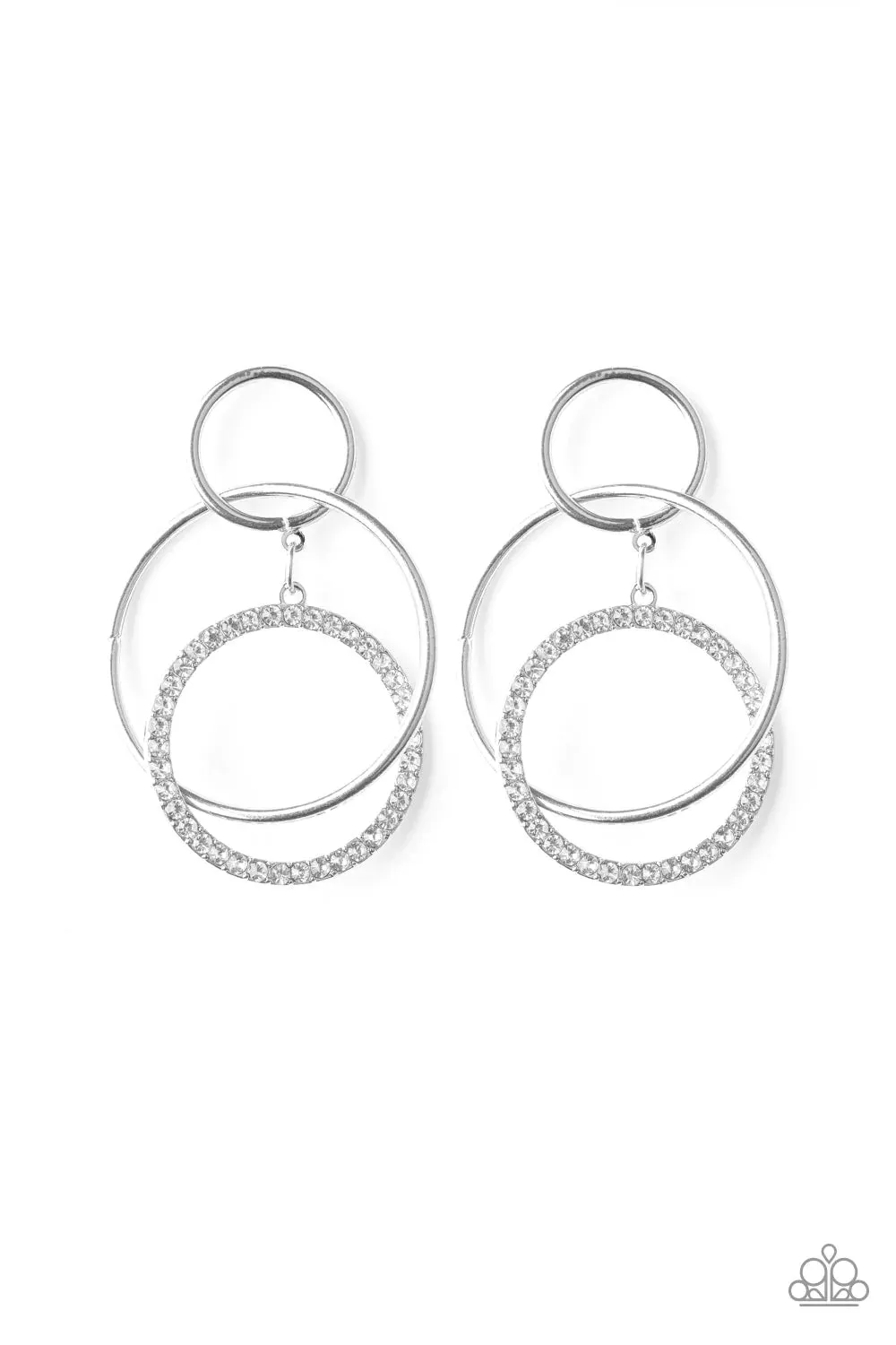 Paparazzi Earring ~ Metro Bliss - White