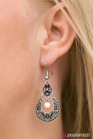 Paparazzi Earring ~ Touring Abroad - White