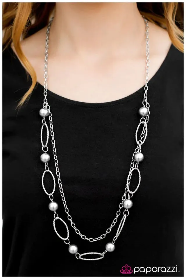 Paparazzi Necklace ~ Season Finale - Silver