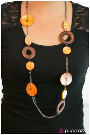 Paparazzi Necklace ~ Surfs Up - Orange