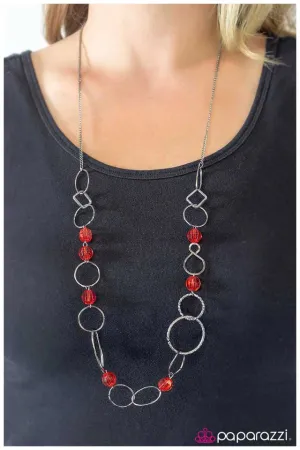 Paparazzi Necklace ~ Today Is A New Day - Red