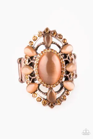 Paparazzi Ring ~ Over The MOONFLOWER - Copper