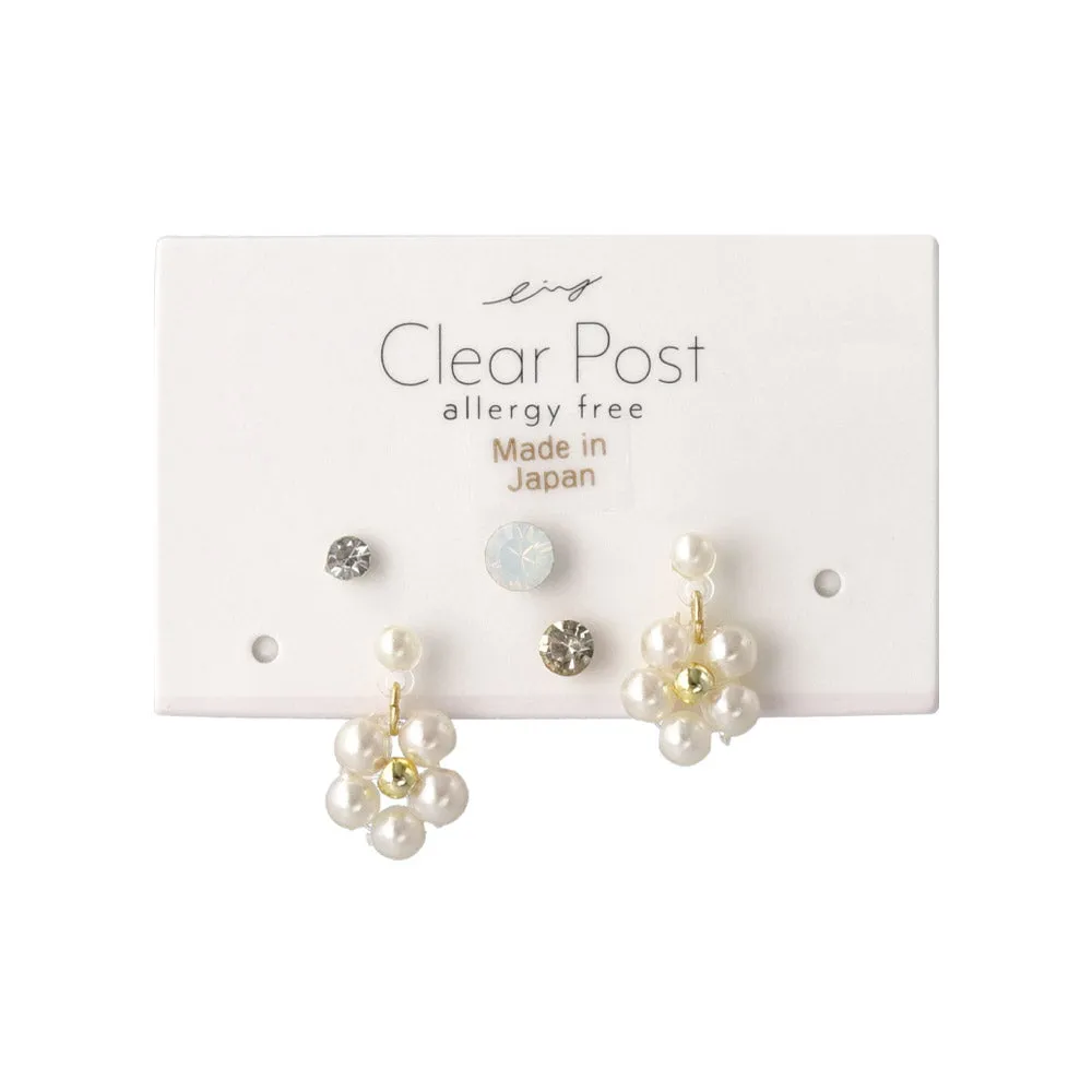 Pearl and Stone Mixed Plastic Stud Set