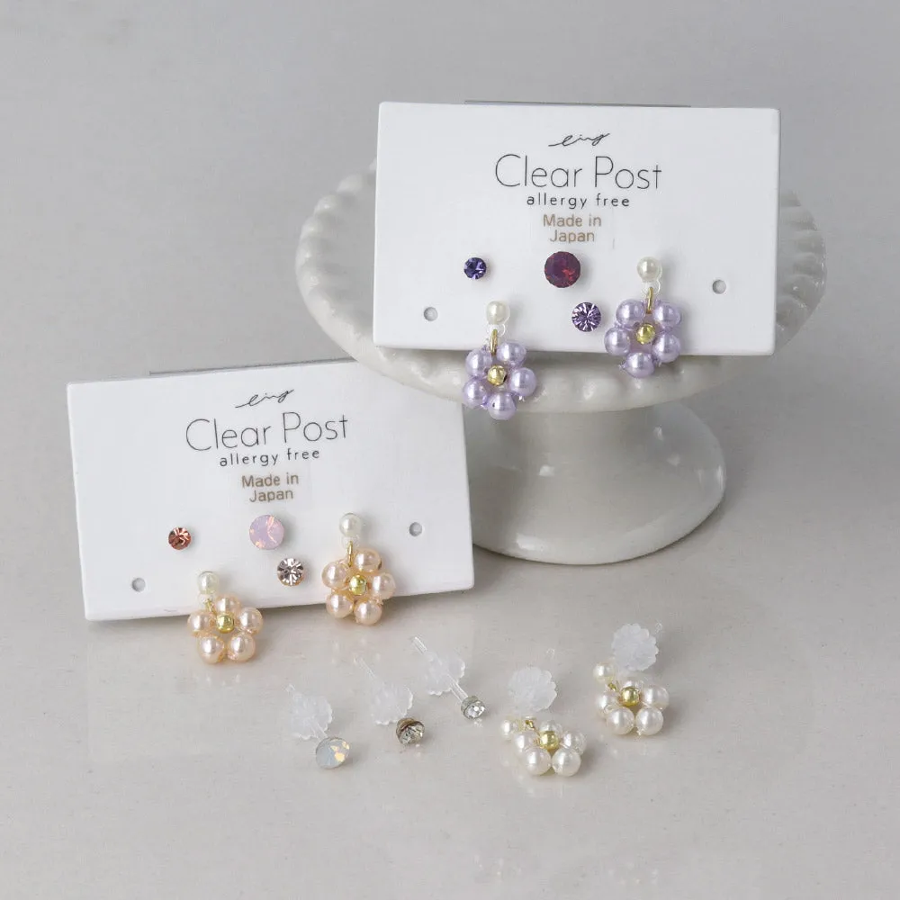 Pearl and Stone Mixed Plastic Stud Set