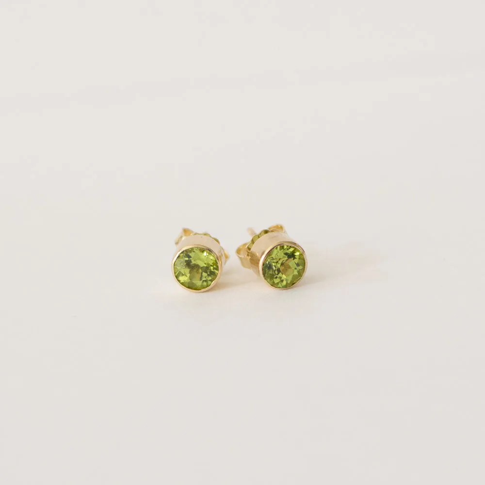 Peridot Stud Earrings