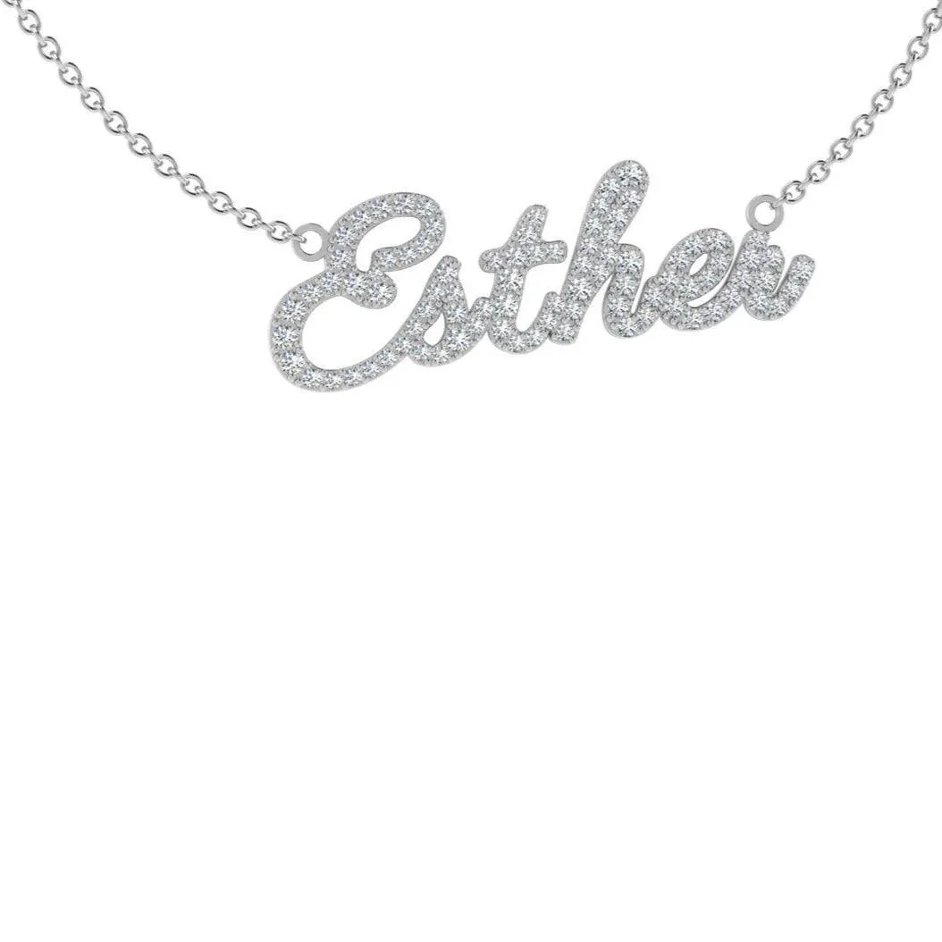 Personalized Name Necklace with Diamonds