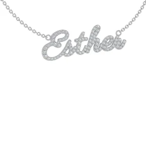 Personalized Name Necklace with Diamonds