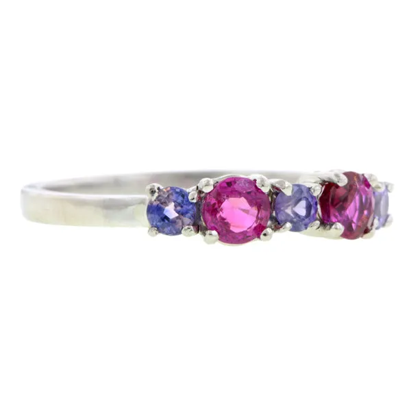 Pink & Purple Sapphire Band Ring