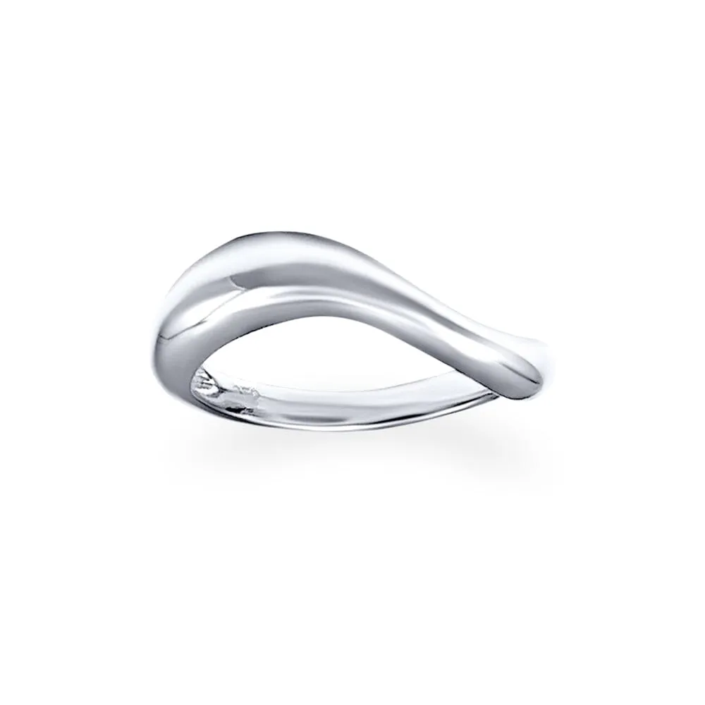 Plain Wave Ring in Sterling Silver