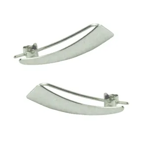 "Divy" Sterling Triangle Ear Pin Climber or Drop Earrings