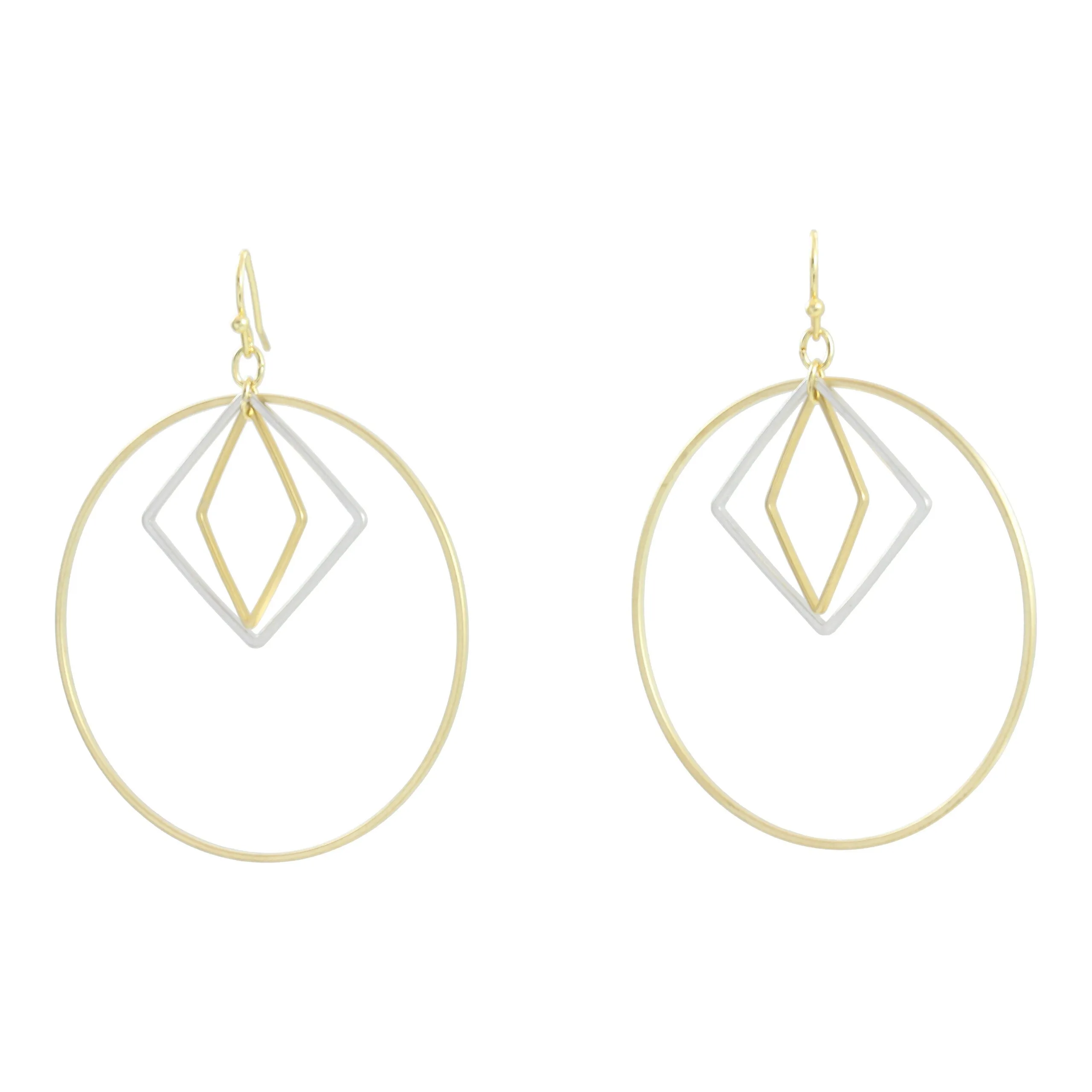 "Le Contour" Large Luxe Hoops in Matte Gold & Silver