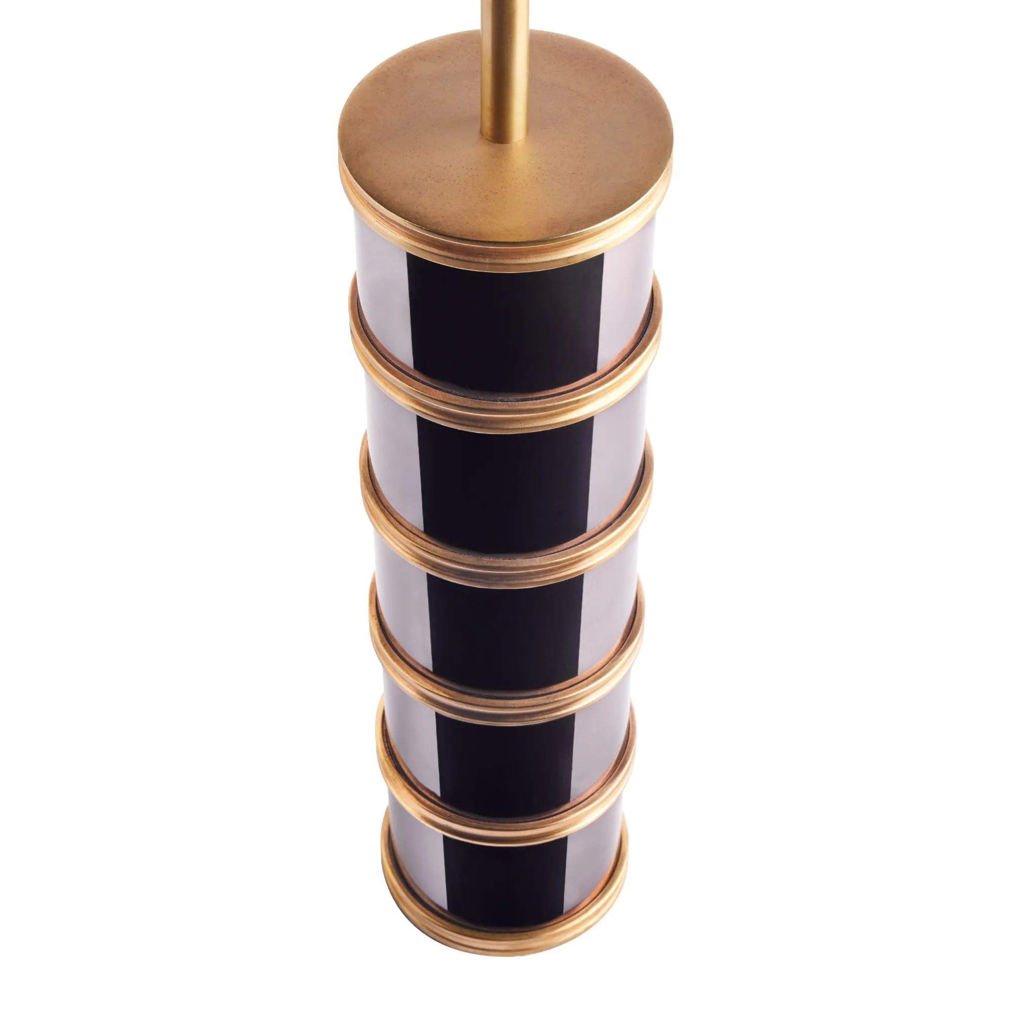 Rastrick table lamp in black nickel and brass