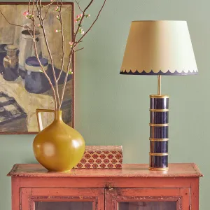 Rastrick table lamp in black nickel and brass