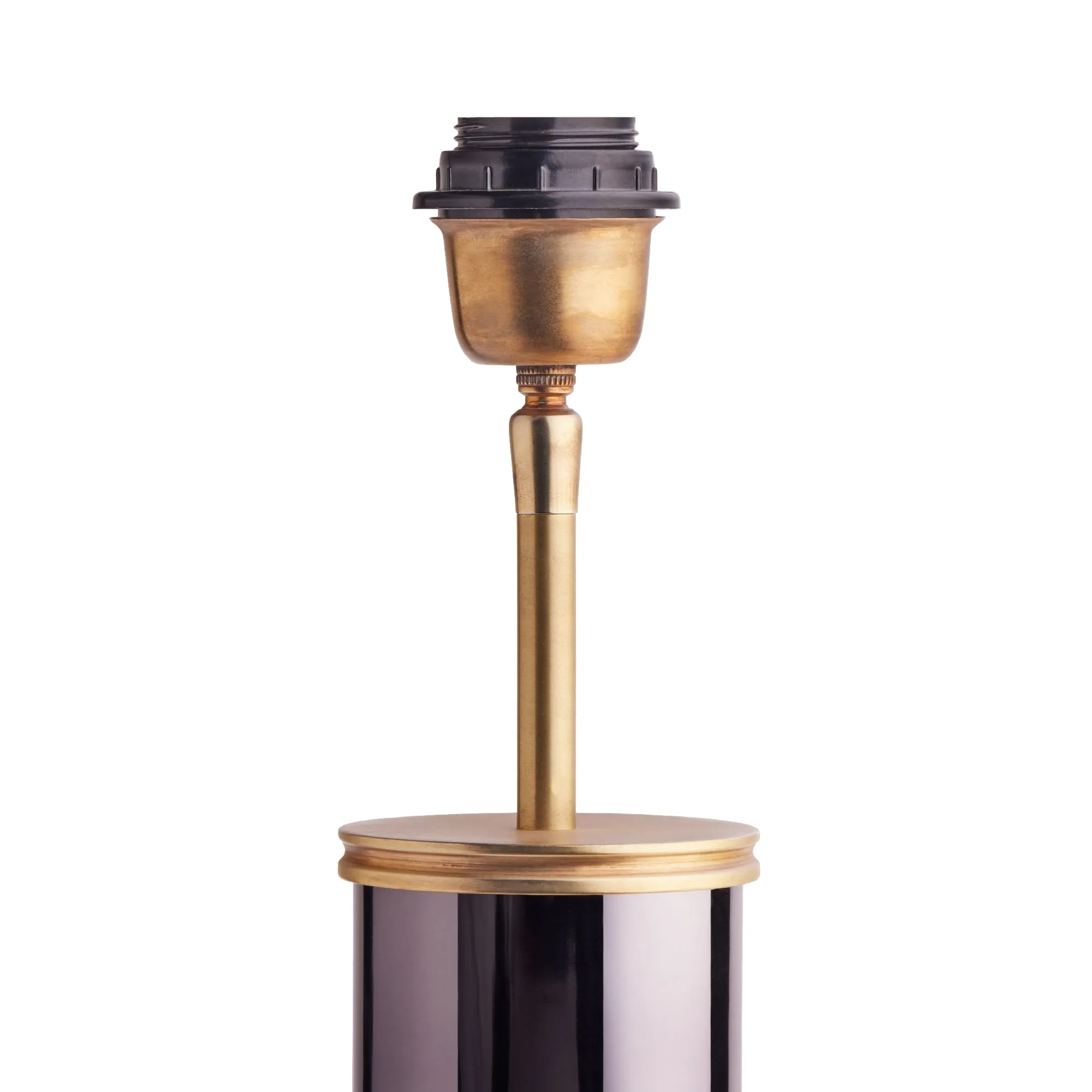 Rastrick table lamp in black nickel and brass