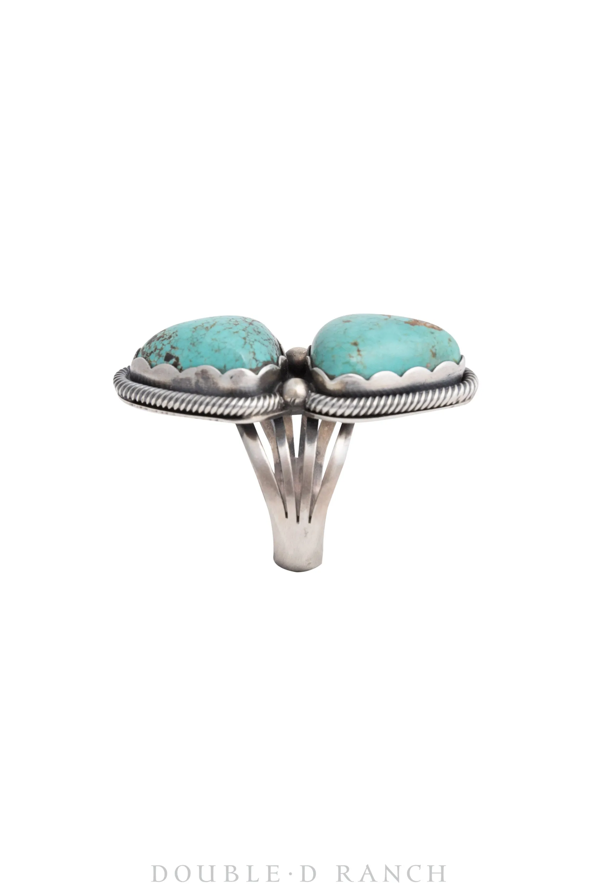 Ring, Natural Stone, Turquoise, Double Stone, Contemporary, 1207A