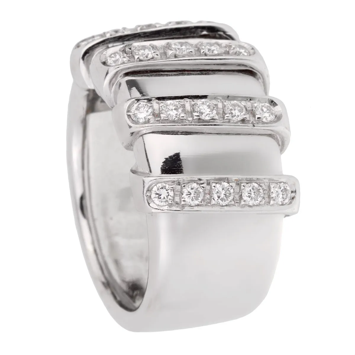 Roberto Coin Nabucco White Gold Diamond Ring