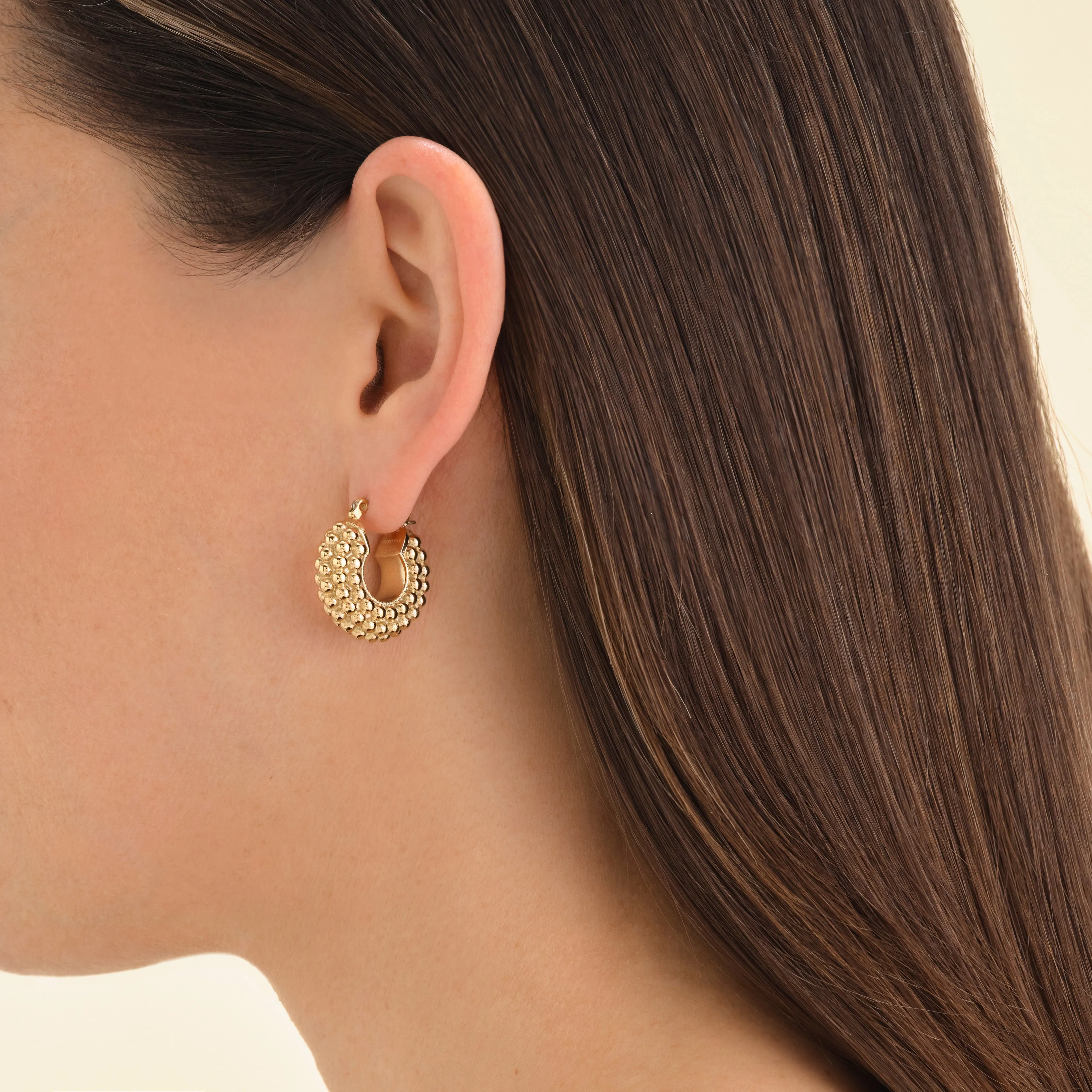 Rosefield Bubble Hoops Gold Earrings JEBHG-J797