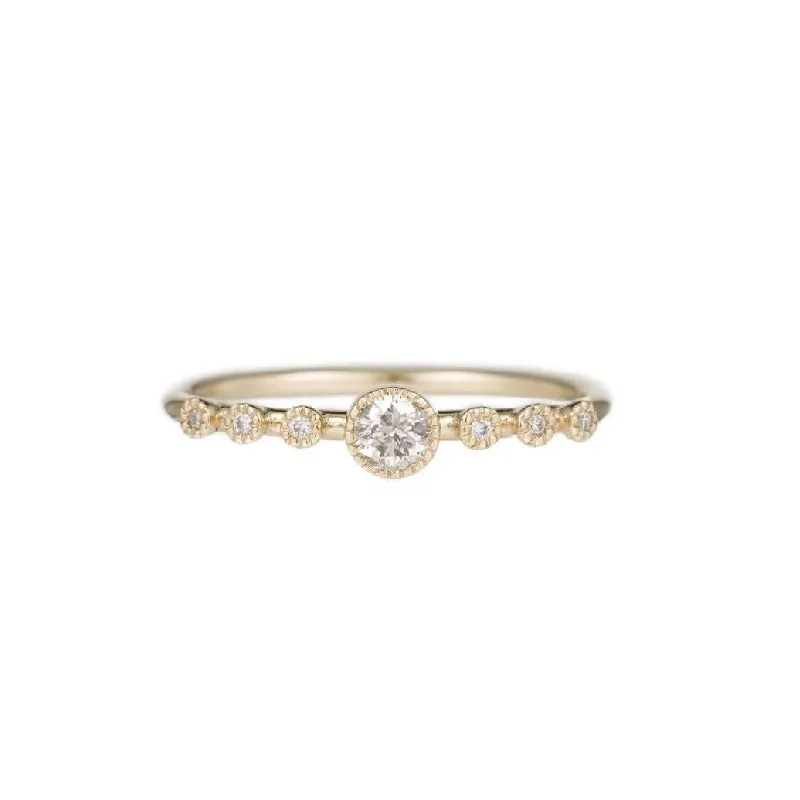 Round Diamond Dew Ring