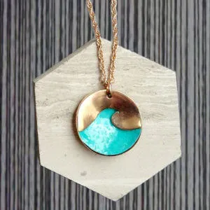 S1W Handmade Textured Wave Necklace