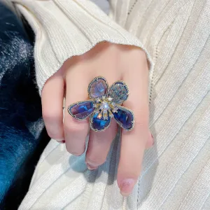 Sapphire Blossom Petal Elegance Blue Ring JLTR0435