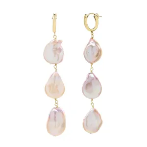 Sea Lustre Classic Pink Pearl Trio Earrings