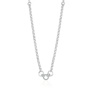 Silver Trinity Charm Collector Necklace