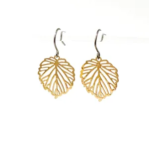 Small Monstera Leaf Earrings