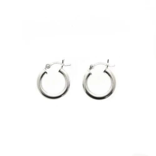 Small Silver Bold Hoops