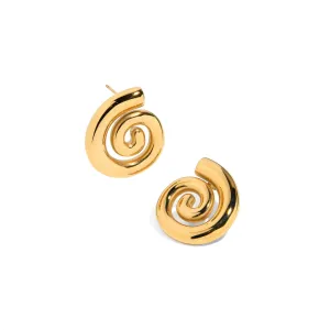 SPIRAL GOLDEN EARRINGS