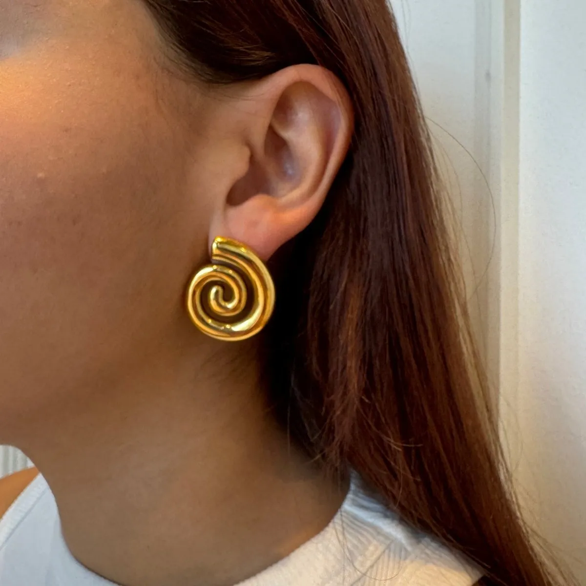 SPIRAL GOLDEN EARRINGS