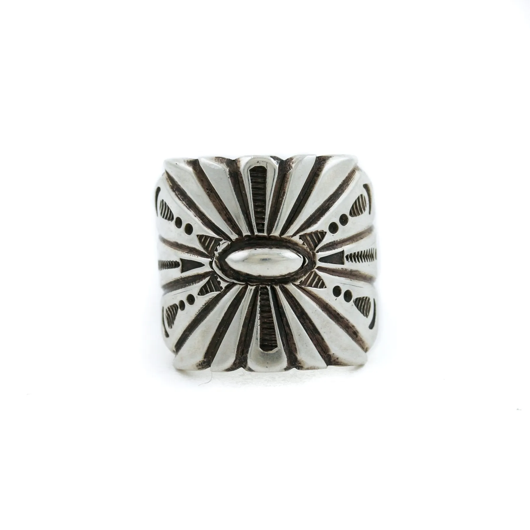 Stamped Navajo Contemporary Ring