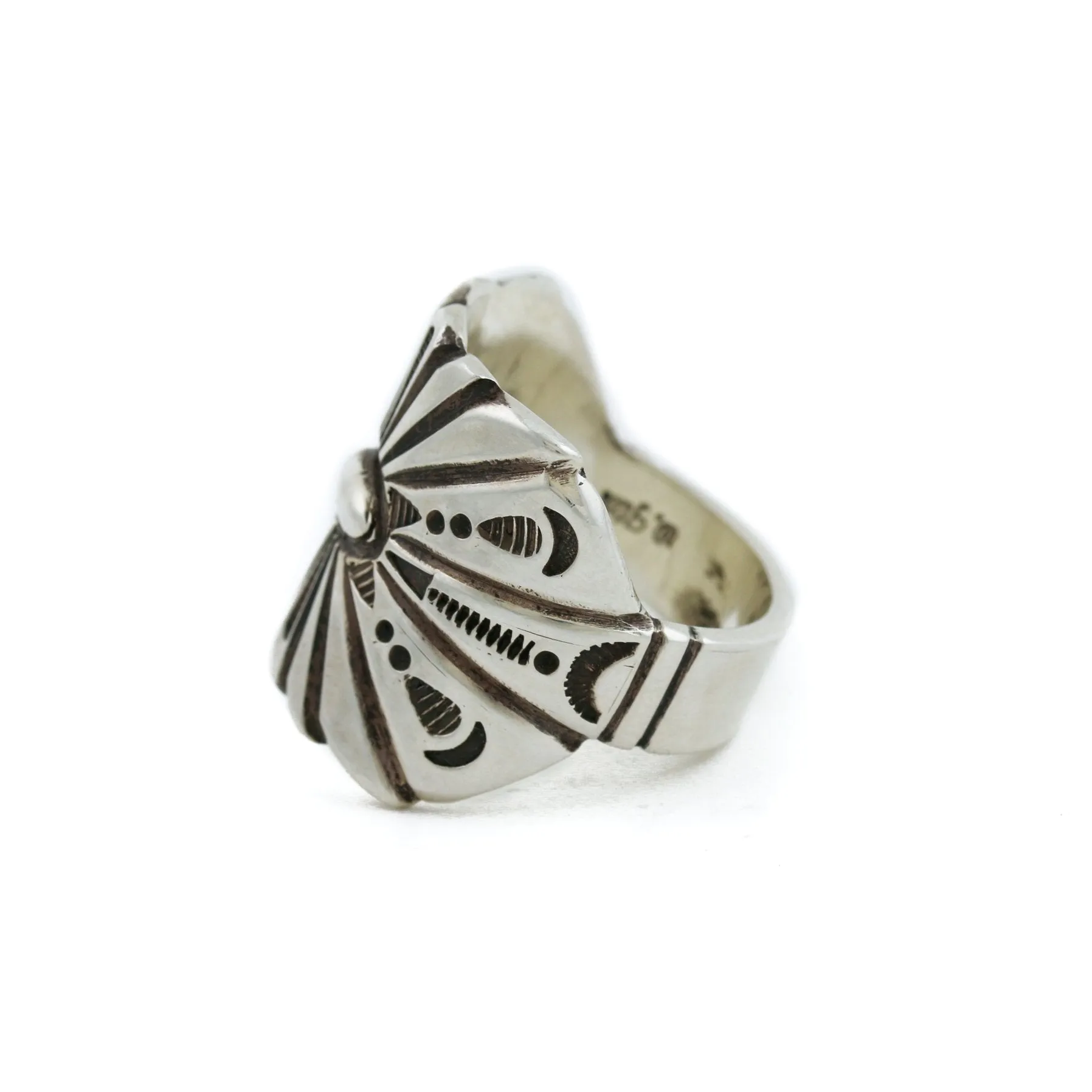 Stamped Navajo Contemporary Ring