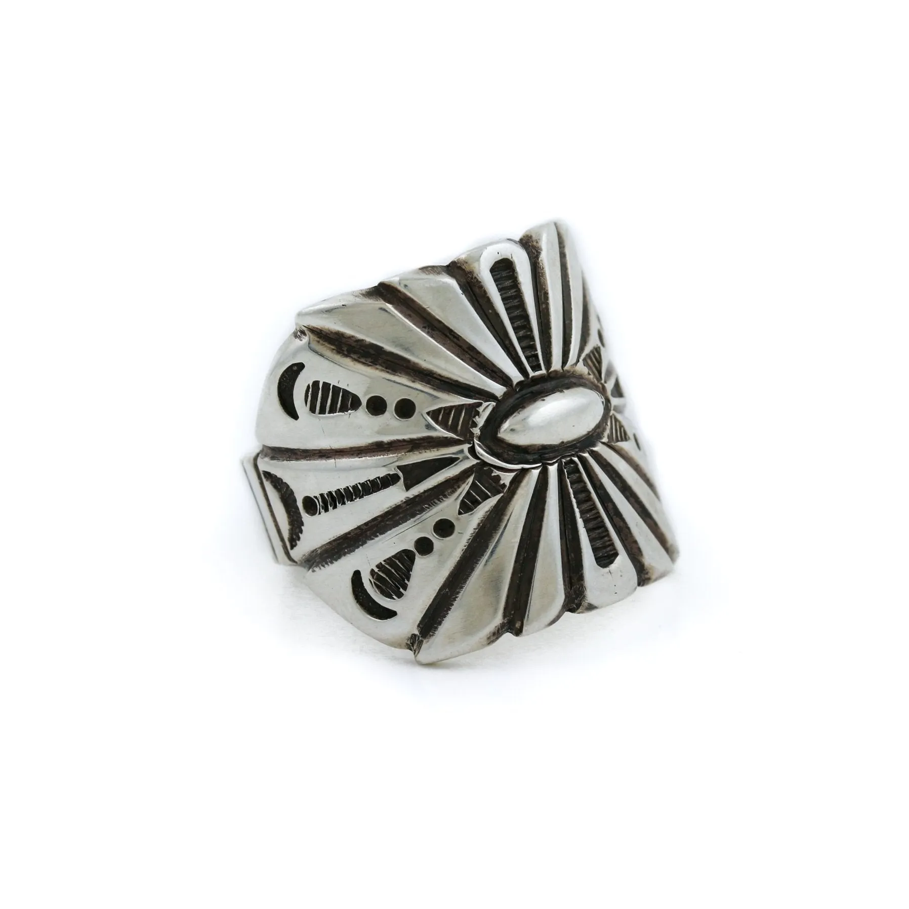 Stamped Navajo Contemporary Ring