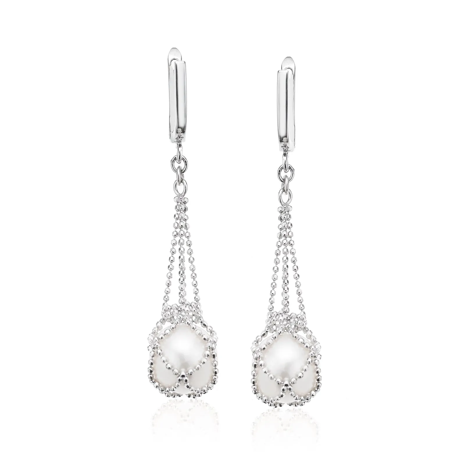 Sterling Silver Freshwater Pearl Drop Earrings