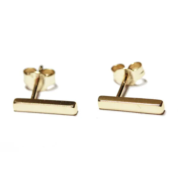 Sterling Silver Mini Bar Earrings