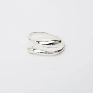 Sterling Silver Wrapped Dewdrop Ring