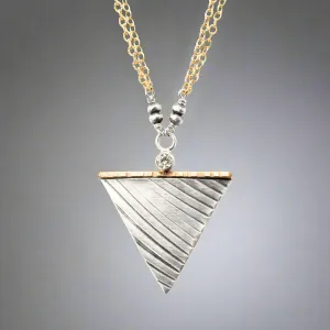 Sterling Triangle Drop Pendant