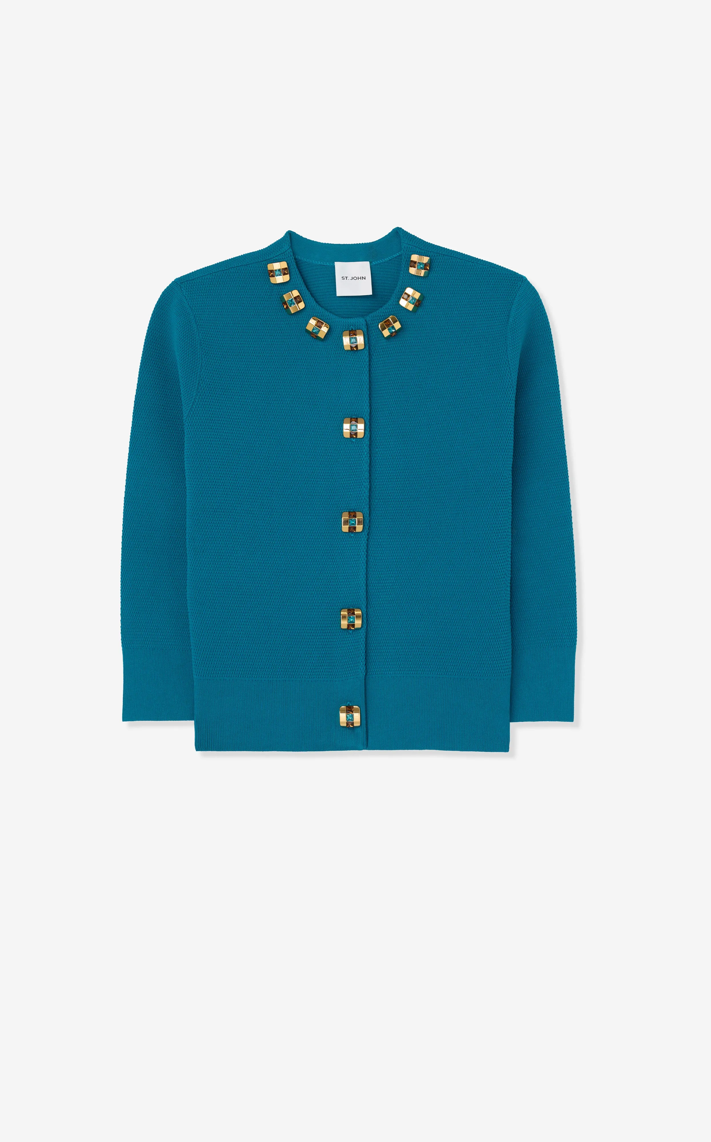 Studded Pique Knit Cardigan