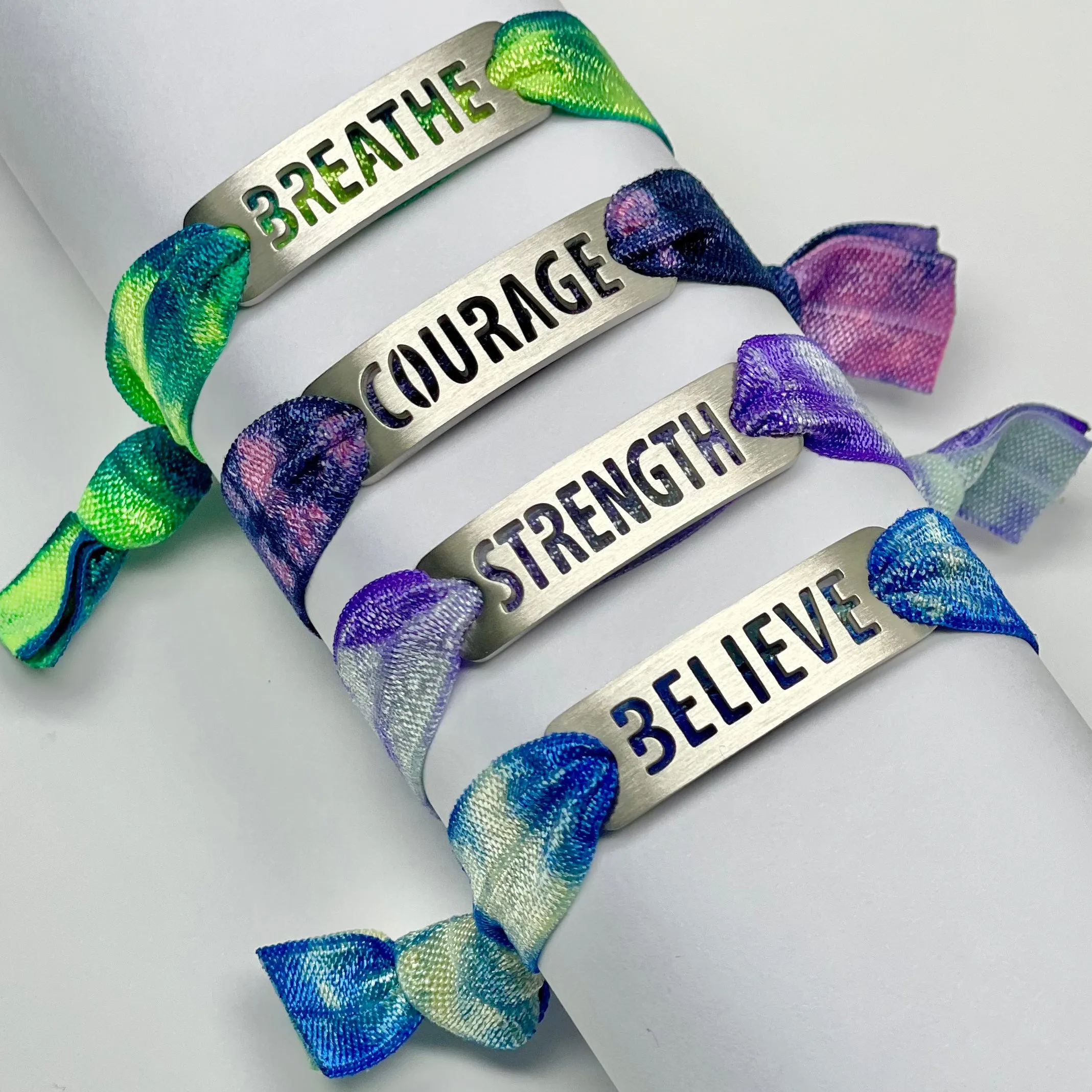 Tie Dye INSPIRATIONAL Stretchy Bracelet