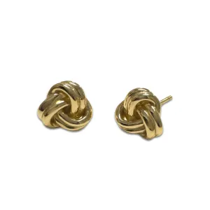 Tiesha Sterling Silver Trio Knot Studs