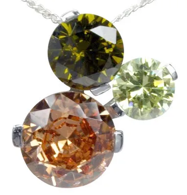 Tres Chic - Champagne Colored CZ Pendant