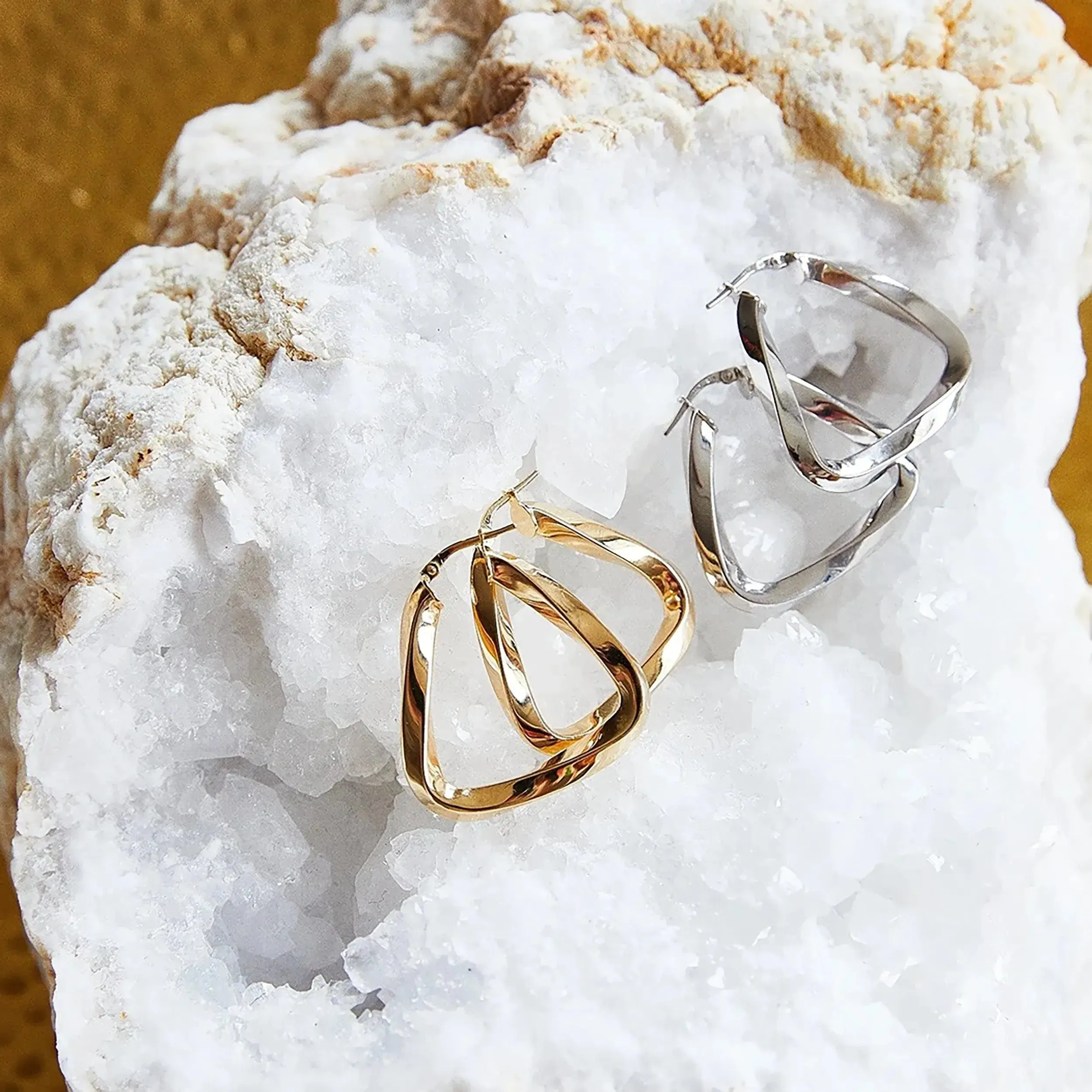 Triangle Hoop Earrings