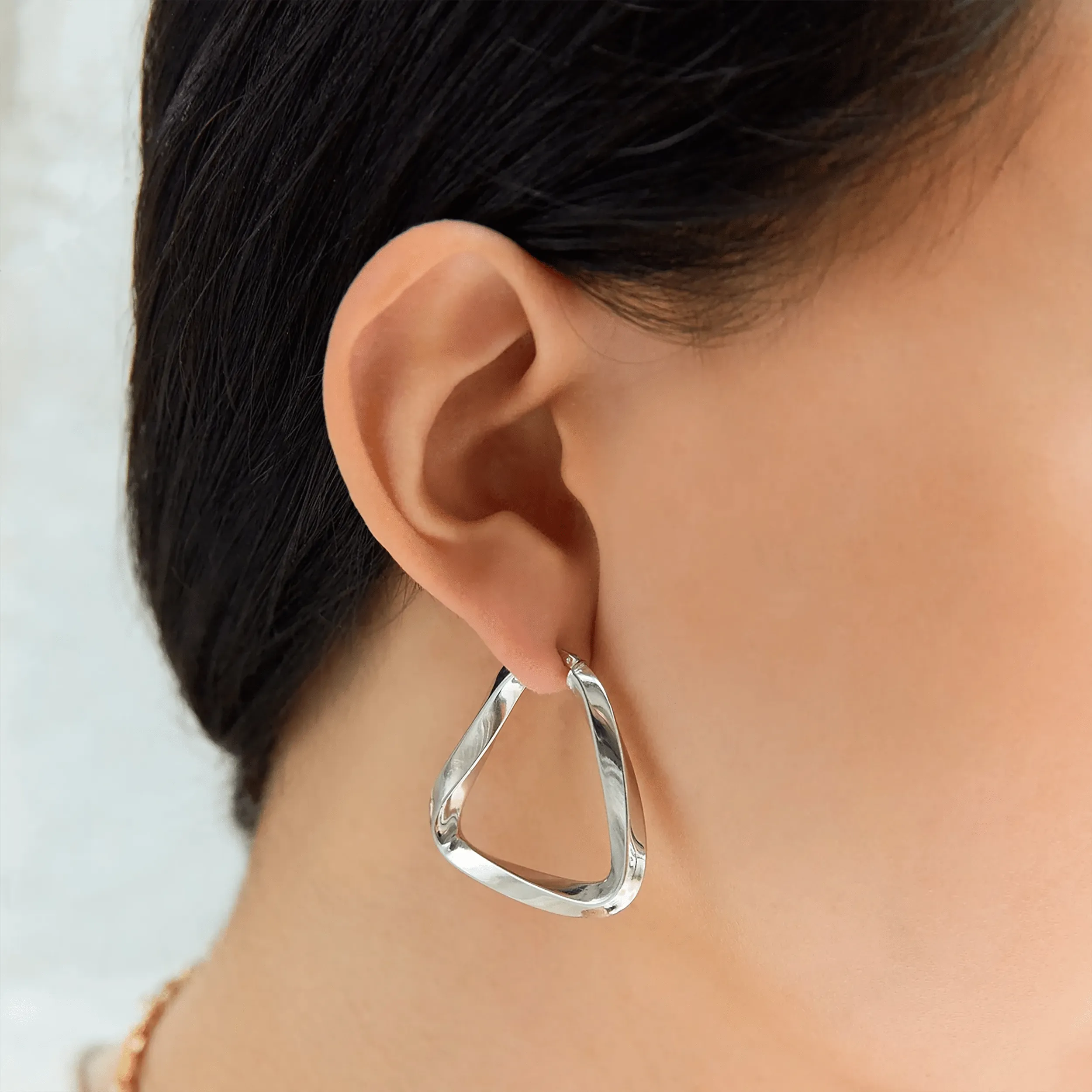 Triangle Hoop Earrings