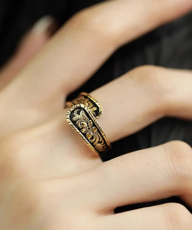 Vintage Gold Old Ancient Gold Floral Rings GH1055