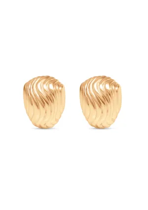 Vintage Stud Earrings- Gold