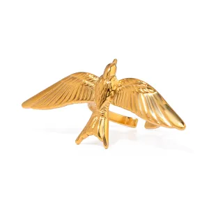 Vintage Style Bird Shaped Gold Rings JLTR0419