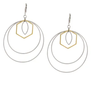 Waterproof "Imperméable” Large Luxe Hoops in Silver and Gold