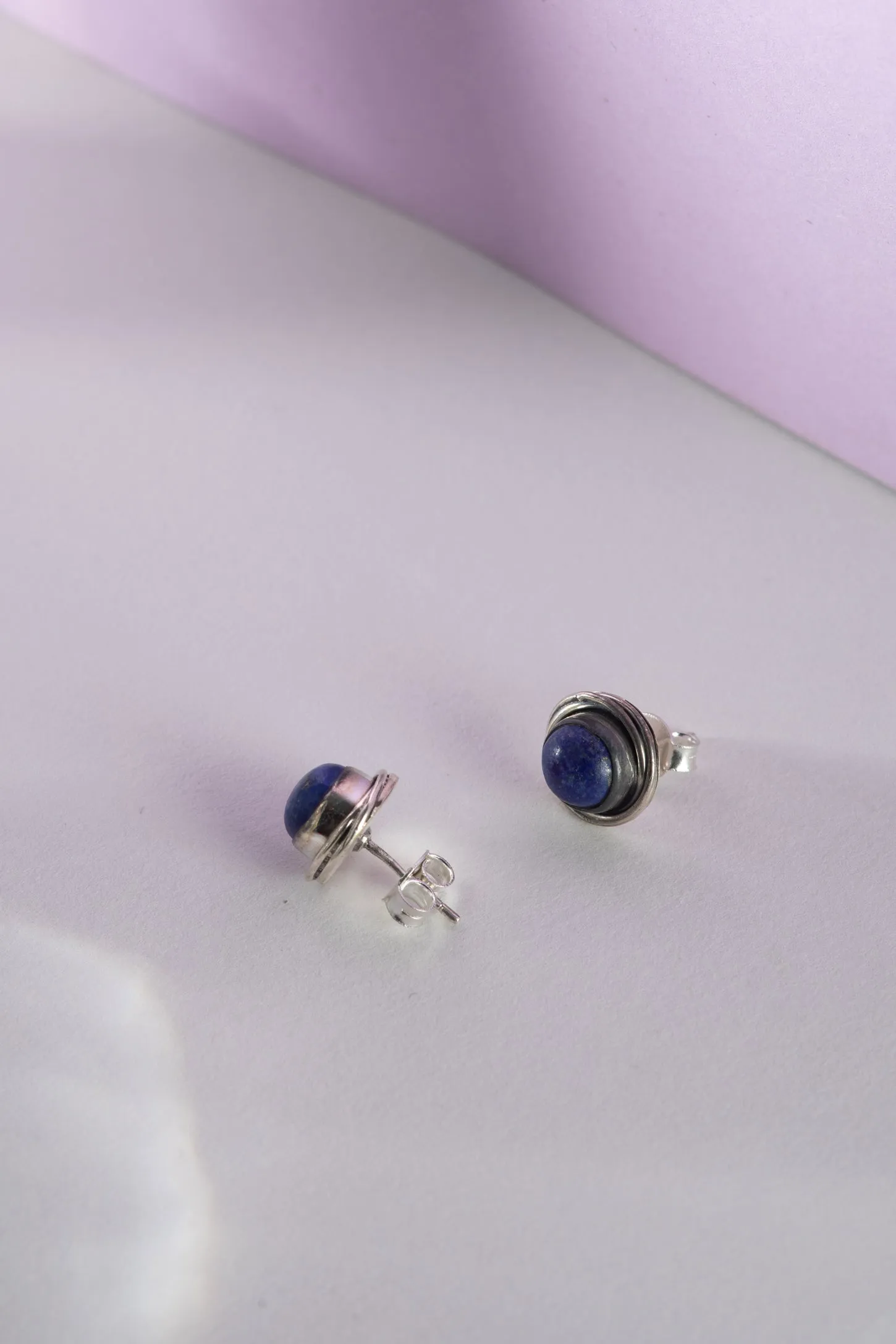 Whirlpool Gemstone Button Studs